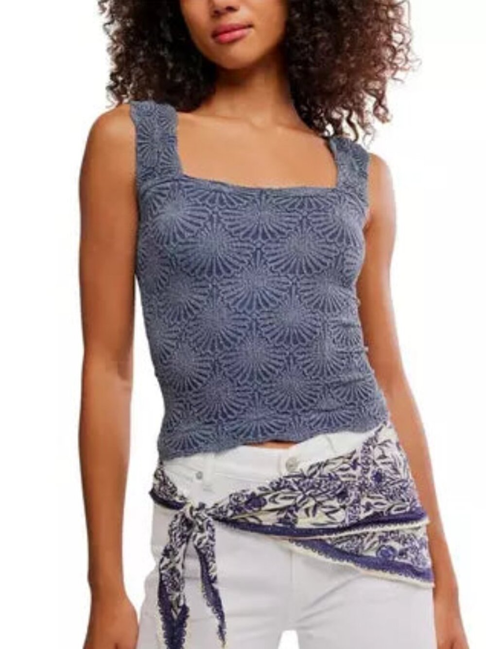 Free People Love Letter Cami in Peacoat